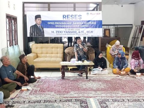 Zeki Yamani Gelar Reses, Warga Antusias Sampaikan Aspiras