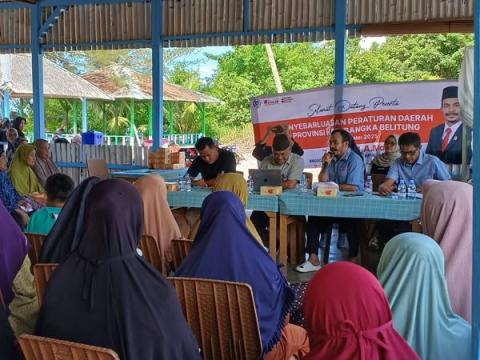 Zainudin Sosialisasikan Perda Tentang LBH dan KDRT di Bangka Tengah