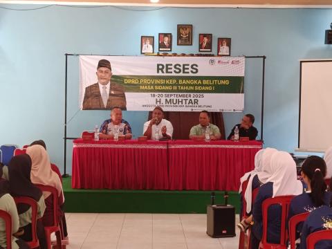 Reses di SMKN 3 Tanjungpandan, Muctar Dorong Fasilitas Penunjang SMK Pariwisata